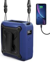 Ventilador de cintura portátil KIDEE com display LED e lanterna azul Ventilador de cintura portátil KIDEE com display LED e lanterna azul