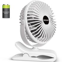 Ventilador de Clip Portátil BESKAR - Recarregável, 4 Velocidades, USB