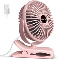 Ventilador de clipe BESKAR Small com forte fluxo de ar USB de 3 velocidades