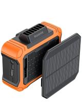 Ventilador de clipe de cintura Koonie 10000mAh com painel solar 30H funcionando