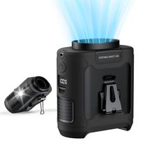 Ventilador de clipe de cintura PlanCiti Portable 10000mAh com lanterna preta