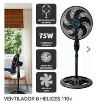 Ventilador de coluna - 6 hélices - 75w - 3 velocidades Ventilador de coluna - 6 hélices - 75w - 3 velocidades
