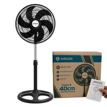 Ventilador de Coluna Argos Turbo 40cm 110V ou 220V 3 Velocidades, Altura Regulável, Oscilante e Silencioso 120W Ventilador de Coluna Argos Turbo 40cm 110V ou 220V 3 Velocidades, Altura Regulável, Oscilante e Silencioso 120W