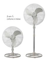 Ventilador de Coluna e Mesa 50cm VENTI50CB Branco com Grade em Pintura Epóxi Branca - VENTISILVA