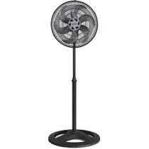 Ventilador de Coluna Oscilante TurboPreto / Cinza 6 Pás 40cm