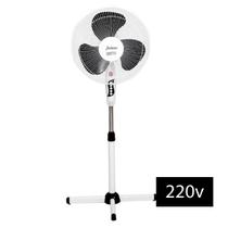 Ventilador De Coluna Pedestal 3 Velocidades Branco/Pto 220V