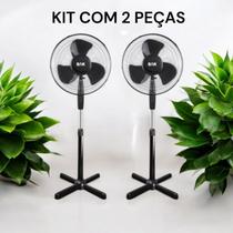 Ventilador de Coluna Pedestal Ajustável 45W 127V BAK, Caixa com 2 Peças Ventilador de Coluna Pedestal Ajustável 45W 127V BAK, Caixa com 2 Peças