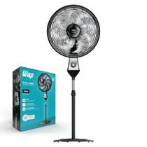 Ventilador De Coluna Silencioso Wap Flow Turbo 180w 8 Pás Com Ajuste De Altura E 3 Velocidades 50 Cm 60 Hz Preto 127v Cinza
