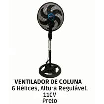 Ventilador De Coluna Solaris Hélice 6 Pás Ultra Potente Tensão 110v - Utilidades