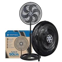 Ventilador De Coluna Ventisol Pedestal Oscilante Turbo 6 Pás 50cm Preto