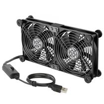 Ventilador de computador USB ELUTENG Dual AC 140 mm com controle de 3 velocidades