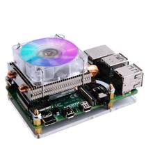 Ventilador de CPU GeeekPi PWM com RGB para Raspberry Pi 4 Silv Ventilador de CPU GeeekPi PWM com RGB para Raspberry Pi 4 Silv