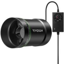 Ventilador de duto de reforço em linha VIVOSUN de 4", regulador de velocidade de 130 CFM