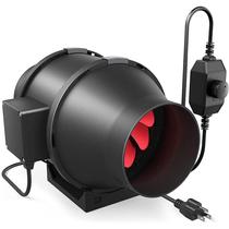 Ventilador de duto em linha de exaustão iPower 4 polegadas 200m³/h com controlador de velocidade Ventilador de duto em linha de exaustão iPower 4 polegadas 200m³/h com controlador de velocidade