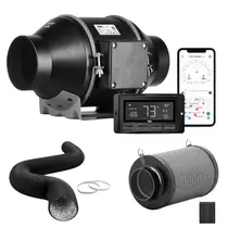 Ventilador de duto em linha iPower 4 com controle de umidade Bluetooth WiFi Ventilador de duto em linha iPower 4 com controle de umidade Bluetooth WiFi