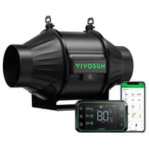Ventilador de duto em linha VIVOSUN T4 E42A com controle de temperatura e umidade