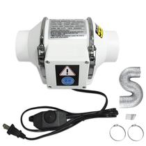Ventilador de duto inline de 3 polegadas 110 V 200 m³/h com velocidade ajustável