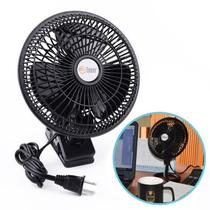 Ventilador de encaixe TN TONNY, ventilador de mesa com clipe ajustável AC 110V de 6 polegadas com vento de 2 velocidades, ventilador de resfriamento pessoal com cabo de 6 pés e grade de segurança de plástico, preto