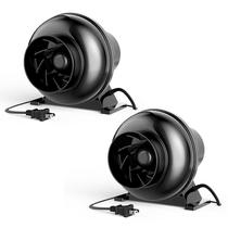 Ventilador de exaustão de duto em linha iPower 4 polegadas 195 CFM, 2 pacotes, preto