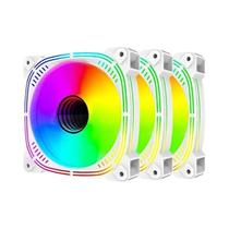Ventilador De Gabinete ARGB 120mm TEUCER Prism-2 800-1600RPM PWM 5V 3Pin RGB Para PC Gamer - 1 Ou 3