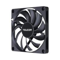 Ventilador De Gabinete PC Preto Slim 80MM TEUCER UT-8010 800-3000RPM Com Controle Inteligente De