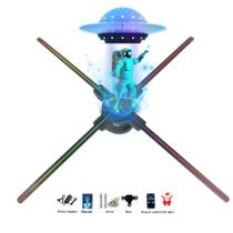 Ventilador de holograma WANTHER Árvore de Natal de 70 cm WiFi Bluetooth