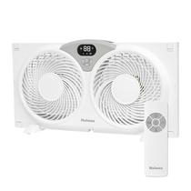 Ventilador de janela Holmes CleanBreeze de 9 polegadas com controle remoto branco Ventilador de janela Holmes CleanBreeze de 9 polegadas com controle remoto branco