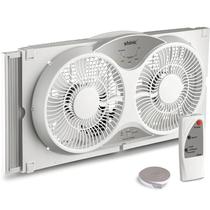 Ventilador de janela shinic 9 Twin com controle remoto de 3 velocidades branco Ventilador de janela shinic 9 Twin com controle remoto de 3 velocidades branco