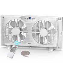 Ventilador de janela shinic Twin com controle remoto de 23,8-37 cm de largura Ventilador de janela shinic Twin com controle remoto de 23,8-37 cm de largura