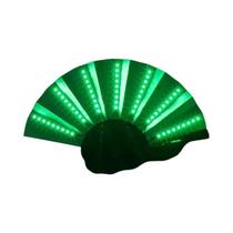 Ventilador de LED Dobrável que Brilha no Escuro - Ideal para Shows, Halloween, Natal e Festas Rave