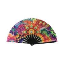 Ventilador De Mão Dobrável Grande De 33 Cm Gradiente Colorido Reflexivo Para Presentes De Festival
