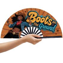 Ventilador de mão MBDFUT Boots On The Ground 33 cm Line Dancing Style 2