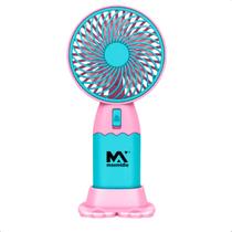 Ventilador De Mão Recarregável Portátil Usb 5 Hélices Silencioso Bateria Durável