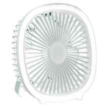 Ventilador de Mesa 3 Velocidades com Luminária Ring Light Acompanha Cabo tipo C