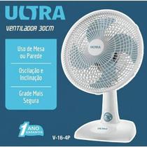 Ventilador de mesa 30cm, Ultra, 110V, Branco/Azul - V-30-6P Ventilador de mesa 30cm, Ultra, 110V, Branco/Azul - V-30-6P
