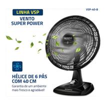 Ventilador De Mesa 40cm Super Power Mondial 140w 6plas 127v Ventilador De Mesa 40cm Super Power Mondial 140w 6plas 127v