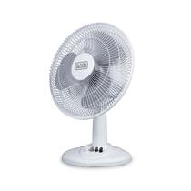 Ventilador de mesa BLACK+DECKER 12 polegadas com 3 configurações de velocidade branco