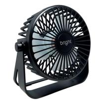 Ventilador de Mesa Bright VN001 - USB - Tamanho Compacto - Portátil - Silencioso - Preto