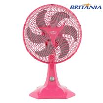 Ventilador De Mesa Britânia BVT304 Rosa 30cm 6 Pás 60W Maxx Force Silencioso E Potente