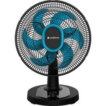 Ventilador De Mesa Cadence 40cm 3 Velocidades 140W Preto E Azul 127V Ventilador De Mesa Cadence 40cm 3 Velocidades 140W Preto E Azul 127V