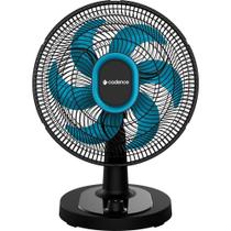 Ventilador de Mesa Cadence Refresh Turbo Pro 6 Pás Preto e AzulVTR420 127V