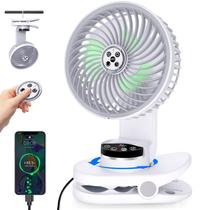 Ventilador de Mesa Clip On TDONE 8 Polegadas - Bateria 10000mAh e Controle Remoto