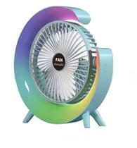 Ventilador De Mesa Com LED Portátil Silencioso Pei-A3