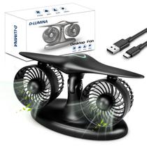 Ventilador de mesa D-Lumina 8000mAh recarregável de 3 velocidades com inclinação de 90