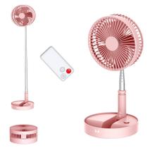 Ventilador de mesa e mesa UN UNITEDTIME My Foldaway com controle remoto rosa