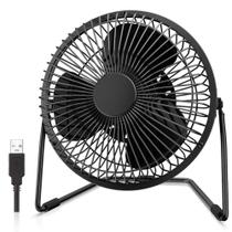 Ventilador de mesa EasyAcc de 6 polegadas alimentado por USB com forte fluxo de ar preto