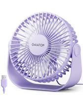 Ventilador de mesa Gaiatop USB 90 Rotate 3 velocidades 4,8m/s roxo