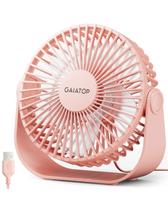 Ventilador de mesa Gaiatop USB de 3 velocidades portátil com forte fluxo de ar rosa Ventilador de mesa Gaiatop USB de 3 velocidades portátil com forte fluxo de ar rosa