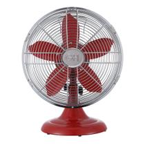 Ventilador de mesa Good Housekeeping 12" de metal retrô com oscilação de 3 velocidades Ventilador de mesa Good Housekeeping 12" de metal retrô com oscilação de 3 velocidades