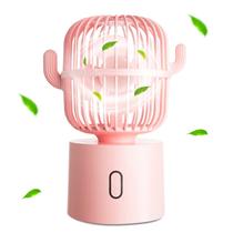 Ventilador de Mesa Growiner Cactus Fan - 3 Velocidades USB - Cor Rosa